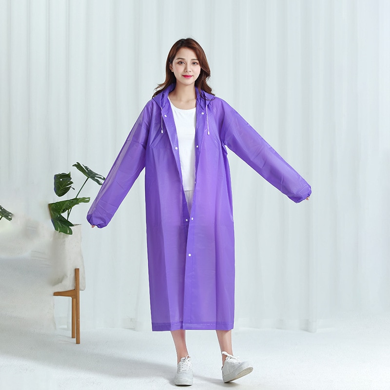 1pc Hooded Rain Coat Women Men - Camping Rain Poncho ulasan dan harga