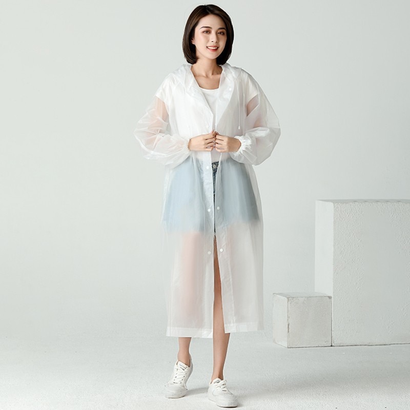 1pc Hooded Rain Coat Women Men - Camping Rain Poncho ulasan dan harga