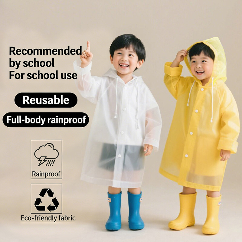 Disposable Raincoat for Kids E - Camping Rain Poncho ulasan dan harga
