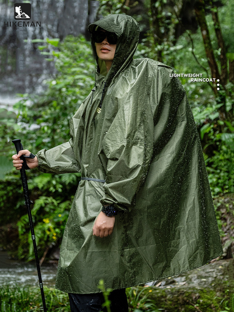 Ultralight Zipper Raincoat 210 - Camping Rain Poncho ulasan dan harga