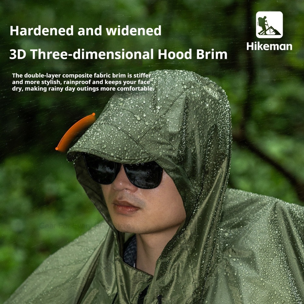 Ultralight Zipper Raincoat 210 - Camping Rain Poncho ulasan dan harga