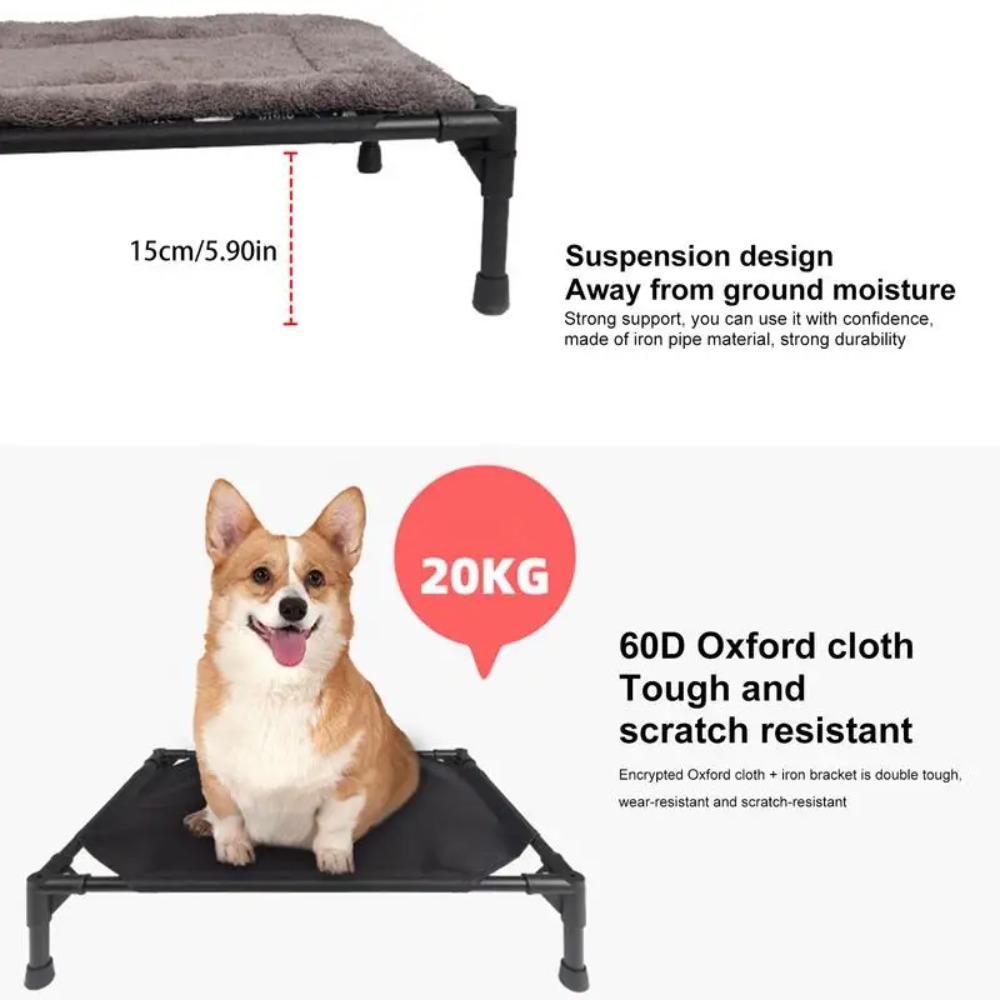 Outdoor Elevated Dog Bed, Fold - Outdoor Camping Dog Bed ulasan dan harga