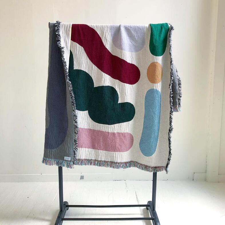 Colored Lines Cotton Travel Ca - Outdoor Camping Rugs ulasan dan harga
