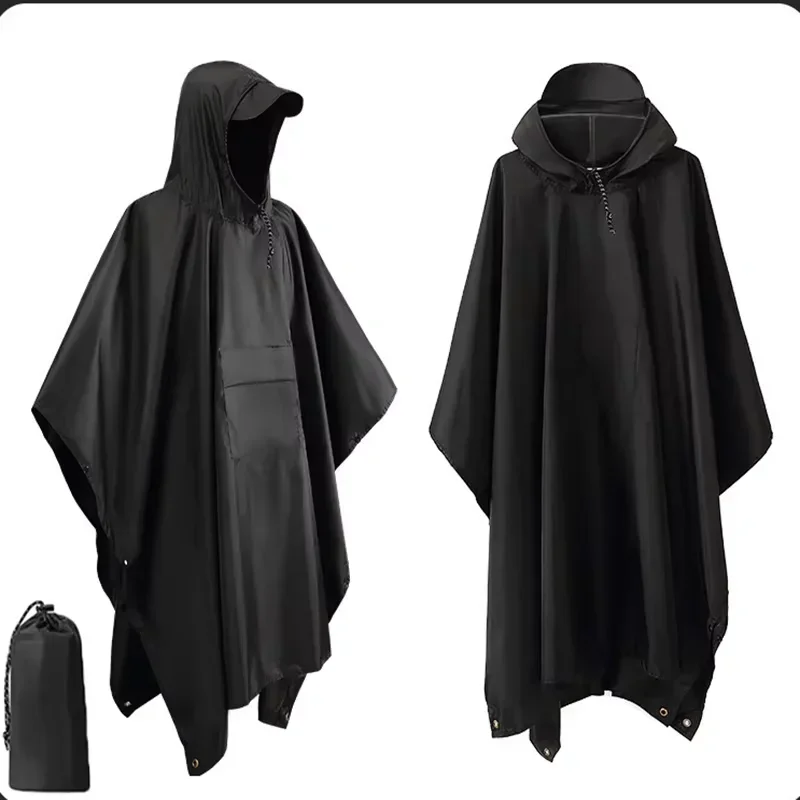 2026 3‑in‑1 Waterproof Hooded  - Camping Rain Poncho ulasan dan harga