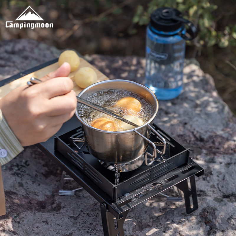 CAMPINGMOON 600ml Stainless St - Outdoor Camping Dining Set ulasan dan harga